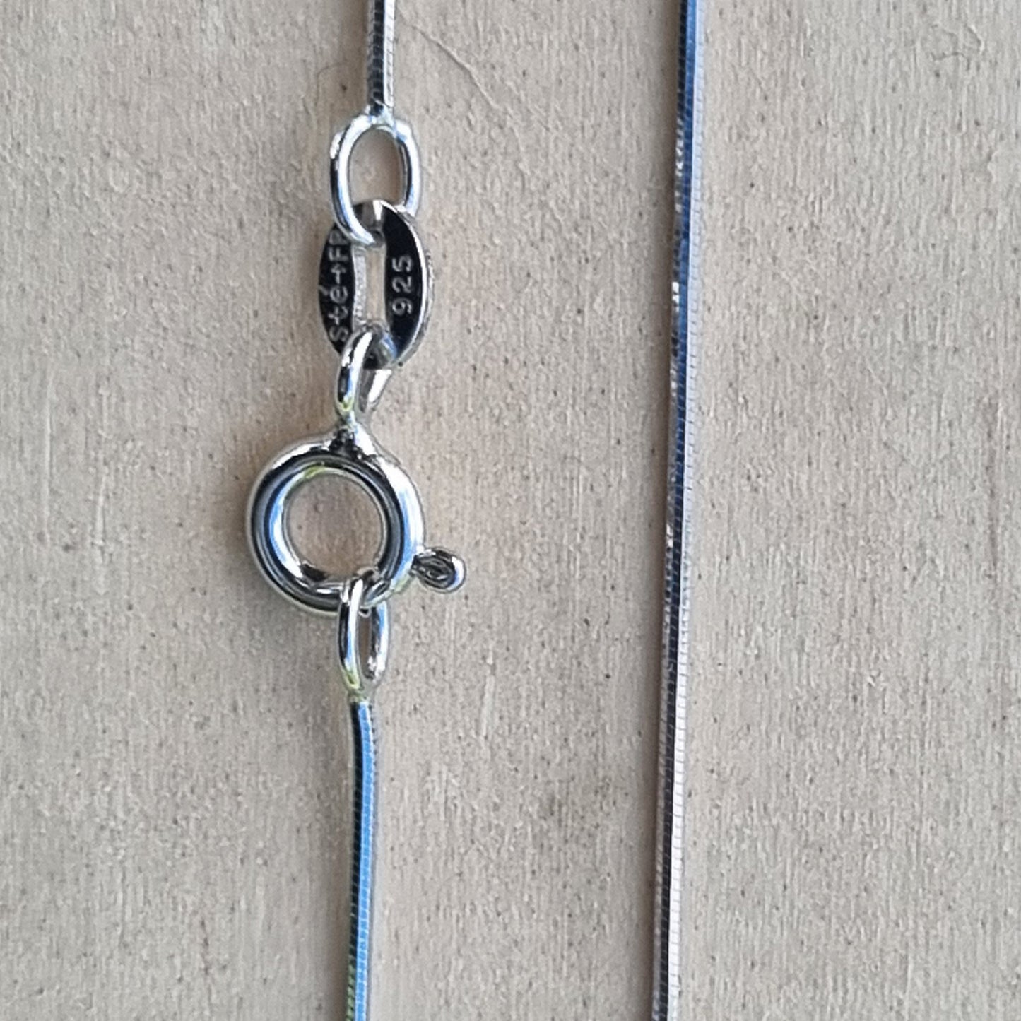 Chaîne Serpentine en Argent 925 Rhodié