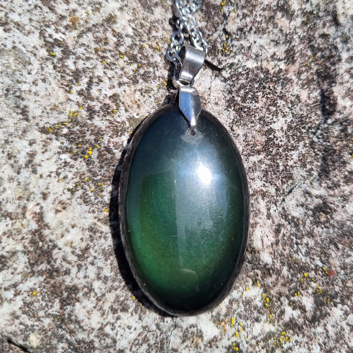 Obsidienne oeil céleste en pendentif