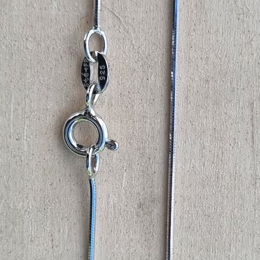 Chaîne Serpentine en Argent 925 Rhodié