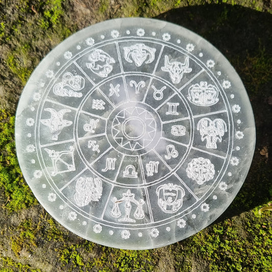 Disque sélénite signes du zodiaque